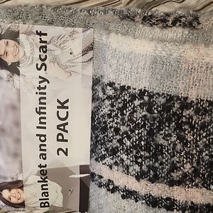 New. Blanket and infinity scarf 2 pack